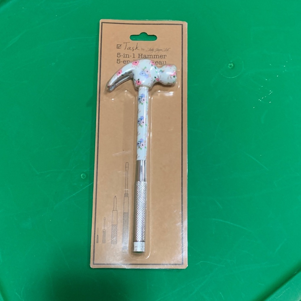 Floral 5-in-1 Mini Hammer with Screwdriver Set🆕🌸